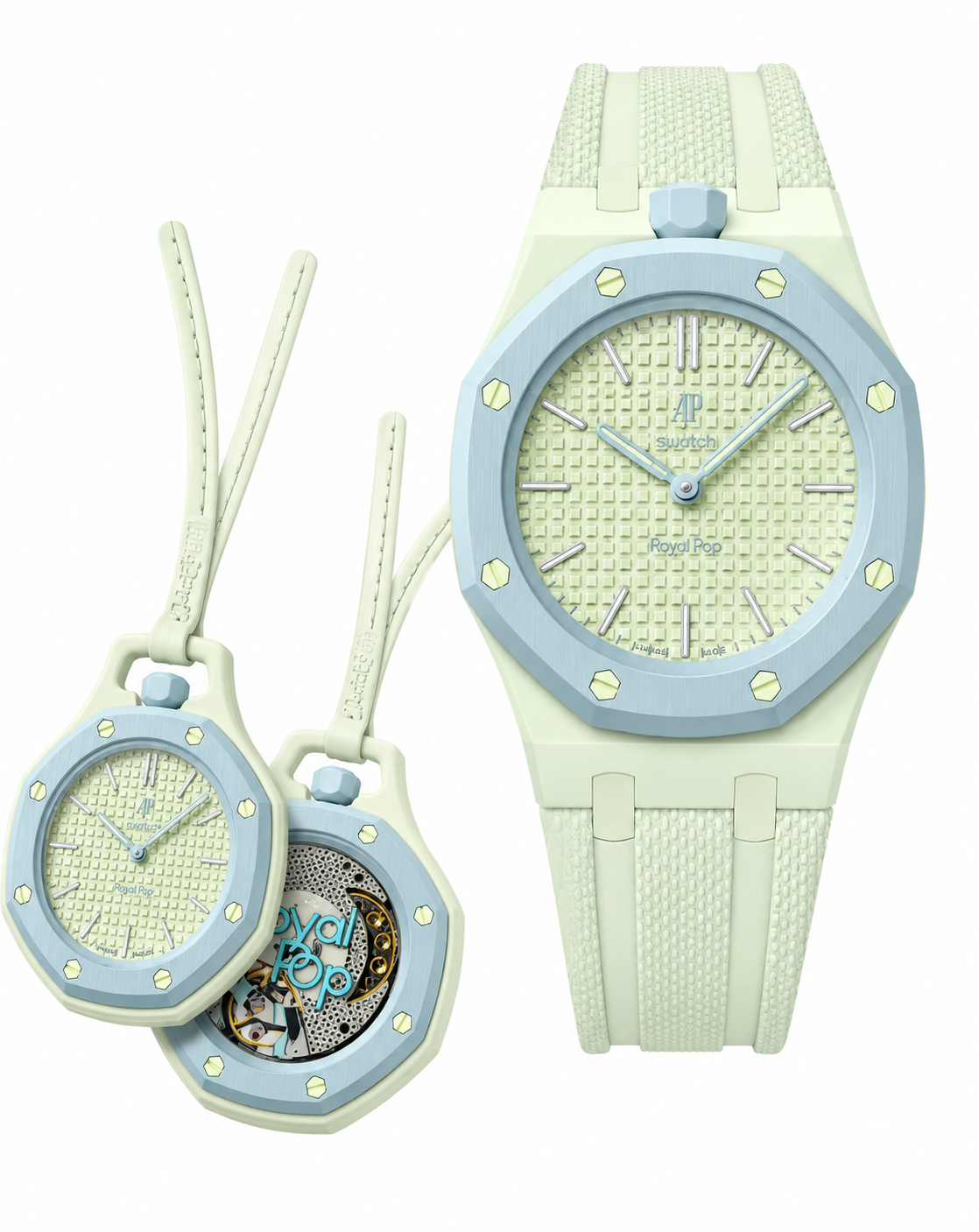Royal Pop + Bracelet Royal Pop Silicone Vert Pastel