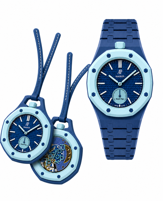 Royal Pop + Bracelet Royal Pop Bioceramic Bleu Ice
