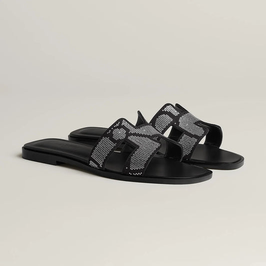 Sandales Oran Noir Cristal